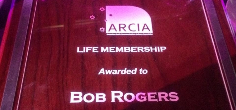 ARCIA awards Life Membership to Bob Rogers